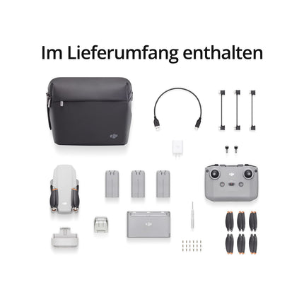 DJI Mini 2 Fly More Combo, Ultralight Foldable Camera Drone, 3-Axis Gimbal with 4K Camera, 12 MP, 31 min Flight Time, Three Batteries, OcuSync 2.0, 10 km HD Video Transmission, Drone for Beginners, Gray