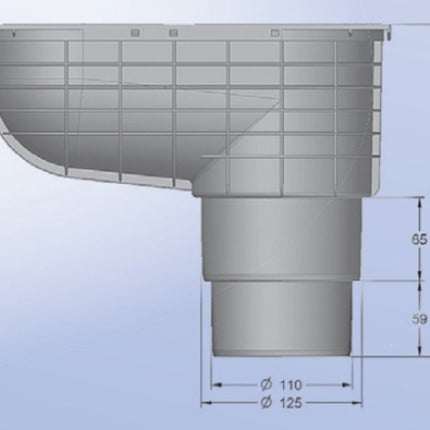 Capricorn - Downpipe drain - Rainwater drain - Gutter drain - Rain drain - Q3-black
