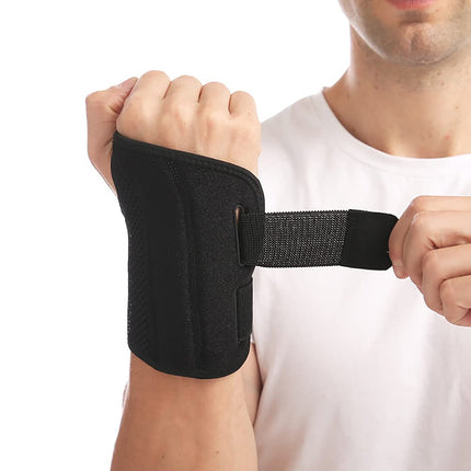 NuCamper Breathable Wrist Support Wrist Brace With Metal Splint Stabilizer Men Women Wrist Support Adjustable Wrist Splint for Arthritis, Tendonitis, Sprain