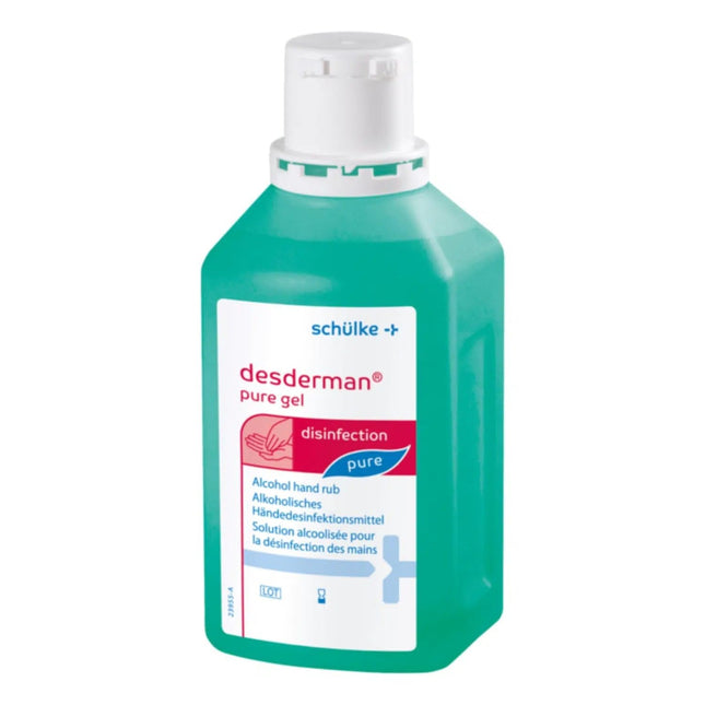 5x 500 ml Schülke Desderman® Pure hand disinfectant, dye-free and perfume-free