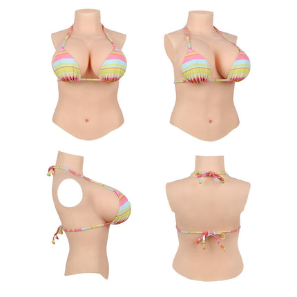 CYOMI Silicone Breast Forms Realistic Half Body Style Breastplates for Crossdresser Transgender Cosplay CG Cup