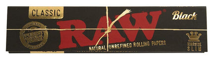 RAW Black Classic, Kingsize Slim Papers, 32 ultra-thin papers per booklet 10 booklets