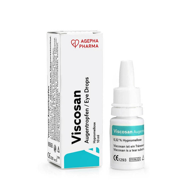 Viscosan eye drops with hypromellose - For dry, swollen, tired, and burning eyes - Fast and long-lasting relief (1x10ml)