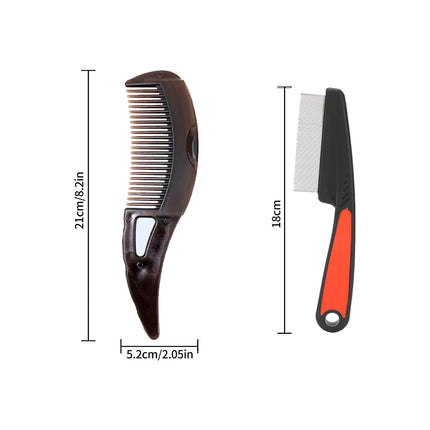 GIONAR 2 pcs Dandruff Comb, Nits Comb Extra Fine Children, Dandruff Comb with 1pcs Lice Comb Suitable for Cats, Dandruff Comb, Hair Care Accessory