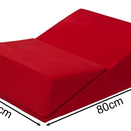 Velinda Sex Wedge Wedge-shaped Sex Pillow Love Pillow Sex Furniture Love Furniture Erotic Furniture (Color: Red)