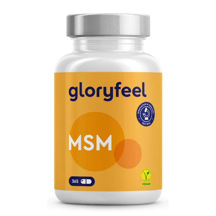 MSM Capsules - 365 vegan capsules - Laboratory-tested 1600mg methylsulfonylmethane (MSM) per daily dose - 99.9% pure MSM powder - High dosage &amp; without additives, made in Germany