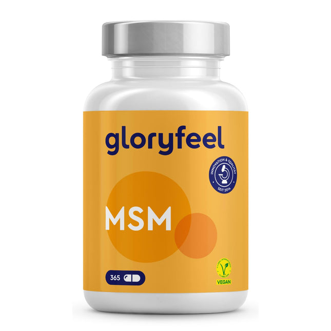 MSM Capsules - 365 vegan capsules - Laboratory-tested 1600mg methylsulfonylmethane (MSM) per daily dose - 99.9% pure MSM powder - High dosage &amp; without additives, made in Germany