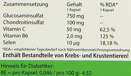 Avitale Glucosamine 750 mg + Chondroitin 100 mg Capsules, 185 g