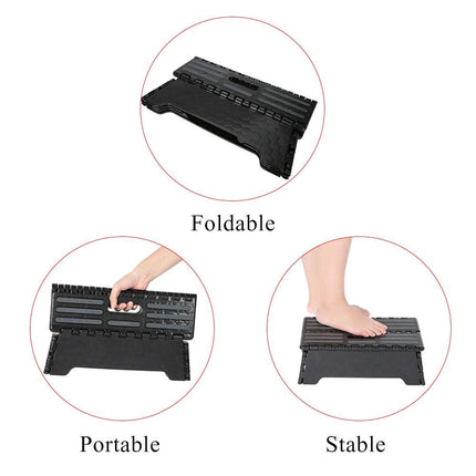 Elderly Step Stool, Portable Folding Step Stool for Elderly Pregnant Bathroom Travel, Load Capacity up to 136 kg, 37.8 x 21.6 x 13 cm