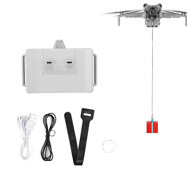 LICHIFIT Drone Airdrop System for DJI Mini 4 Pro - Geomagnetic Thrower Transport Delivery Payload Release Dropping Device - Gray