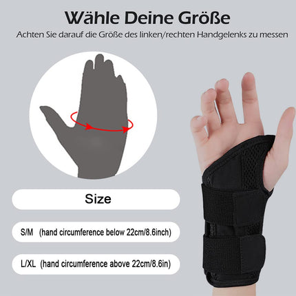 HMCEY Wrist Splint Carpal Tunnel Syndrome Splint Wrist Bandages Wrist Support Carpal Tunnel Wrist Support for Sprains, RSI and Tendonitis (S/M Right, Black)