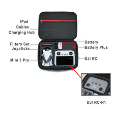 UBEIYI Bag for DJI Mini Pro 3, DJI Case Carrying Bag with Handle Storage Box Shoulder Bag Handbag Hard Case with High-Quality Zipper for DJI Mini 3 Drone Accessories