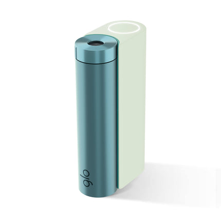 GLO Hyper X2 Tobacco Heater, Electric Tobacco Heater for Classic Cigarette Flavor, Alternative to E-Cigarettes, Easy Cleaning, Up to 20 Sticks per Battery Charge, Mint/Bluegreen
