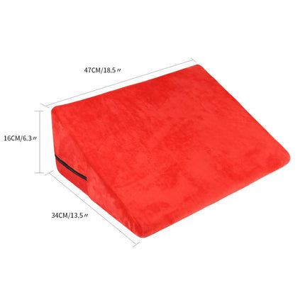 Wedge pillow for bed and sofa made of foam with removable and washable quilted cover, back and leg pillow, wedge pillow with firm density, for back and knees
