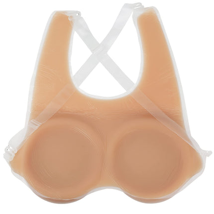 Vollence E Cup Strap on Silicone Breast Forms Fake Boobs False Breasts Prosthesis for Mastectomy Crossdresser Transgender Cosplay