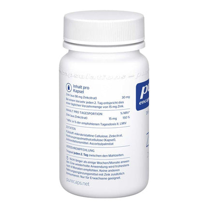 Pure Encapsulations Zinc (Zinc Citrate) 60 Capsules