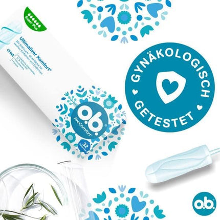 whether ProComfort Super Plus (32 pieces), tampons for very heavy days, SilkTouch surface &amp; Dynamic Fit technology for more comfort and reliable protection during your period