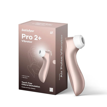 Satisfyer Pro 2 Plus | Rose Gold | Vibrator &amp; Clitoral Stimulation for Women | Extreme Sex Toy | Suction Cup and Vibrator | Erotic Pressure Wave Vibrator for Her | Powerful and Quiet