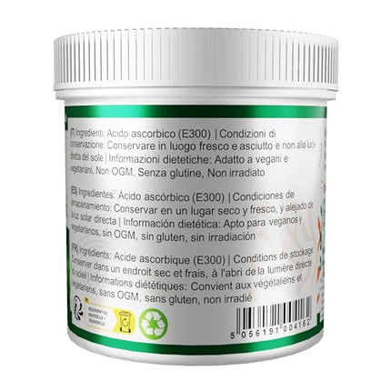 Ascorbic acid, 250 g, premium quality, vegan, GMO-free, gluten-free