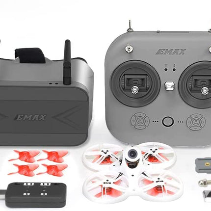 EMAX FPV Drone Tinyhawk 3 RTF Kit, First Person View Drones with Runcam Nano 4 Camera, 25-100-200 VTX Switchable, Mini Drone with Goggles and E8 Radio Transmitter for Kids Adults and Beginners