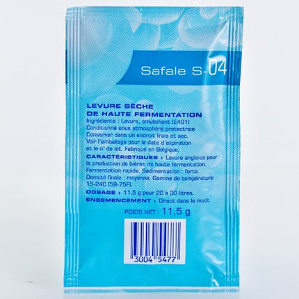 Fermentis Safale S-04 11.5g top-fermenting brewer's yeast dry yeast