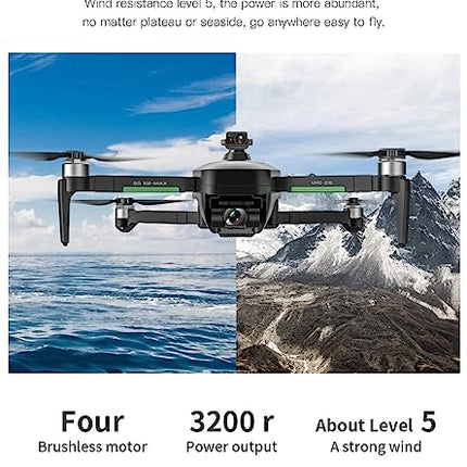 LUXWALLET Ai-Fly² GPS Professional Drone - Obstacle Detection - 4K Camera + Zoom - Gimbal - 5G WiFi FPV - 1.2KM Range - 2X Battery