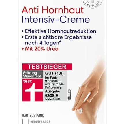 Hansaplast Anti Callus Intensive Cream (75 ml), foot cream for removing calluses, moisturizing callus cream cares for very dry skin with urea