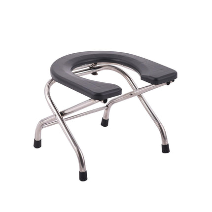 Sharplace Folding Toilet Seat for Seniors, Commode Chair, Portable, Multifunctional, for Seniors, Squatting Toilet Stool, Chair for Bathroom, Height 30 cm