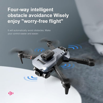 Foldable Quadcopter Drone, K6 FPV RC Quadcopter with 1080P 4K HD Dual Camera, 15 Minutes Flight Time, Intelligent Hovering and Obstacle Avoidance, 50x Zoom Wi-Fi Drone