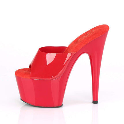 Pleaser Women's ADORE-701N Platform High Heels Mules TPU Red 40 EU