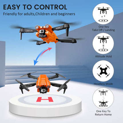 Mingfuxin Foldable Drone with Camera for Beginners, RC Quadcopter Drone with App WIFI FPV Live Video, Altitude Hold, Headless Mode, One-Key Takeoff and Landing for Adults and Kids
