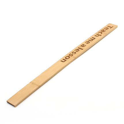 Durable Bamboo Spanking Paddle - Ruler Shape Paddle for Discipline and Fun, Lightweight and Eco-Friendly (Teach me a lesson)