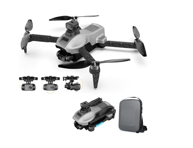 LUXWALLET Nocchi Fly-High - 5 Ghz WiFi GPS Drone - Laser Obstacle Avoidance - 3 Axis Gimbal Drone - 4K Camera Drone - Borstelloze Motor - Return To Home - Zilver