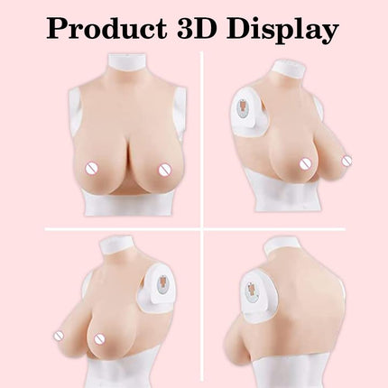 Zilasegy Silicone Breast Forms Fake Breasts G Cup Silicone Breast Plate Silicone Breast Forms for Crossdresser Transgender Mastectomy Cosplay Drag Queen