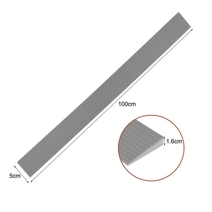 CEWROM Door Threshold Ramps, 100x5.5x1.6cm Wheelchair Ramp PVC Threshold Ramp, Rubber Ramp Access Ramp, Transition Strip Non-Slip Surface Curb Ramp for Rollator, Wheelchair, Scooter, Stroller