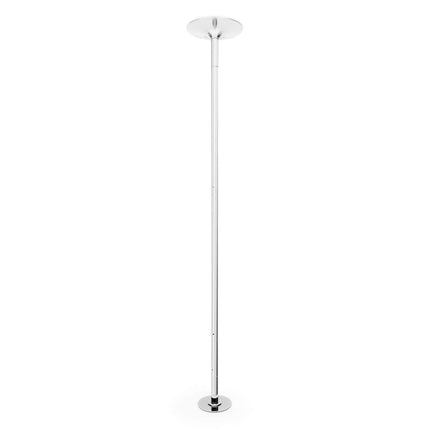 Klarfit Luxor Pole Dance Pole - Indoor pole dance pole with 45 mm diameter, 2.74 m pool dance pole, 2 modes: rotating/static, stainless steel, load capacity up to 120 kg, portable, silver