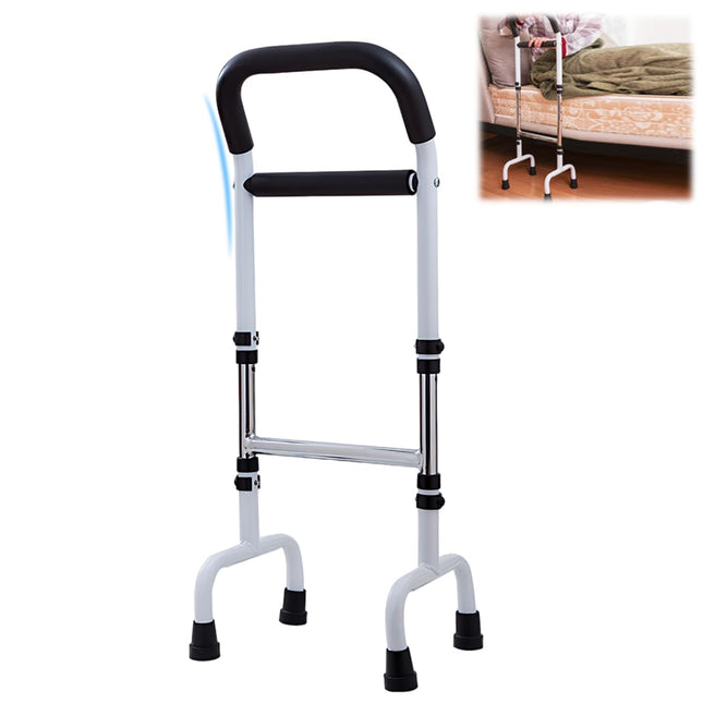 Standing aid for the bed, elderly standing aid, mobile standing aid, standing and sitting aid - 6 levels adjustable, support frame - load capacity 136 kg, standing bed standing aid suitable for the elderly and disabled people