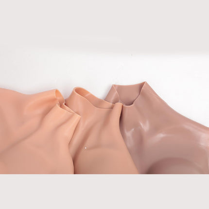 AMAZBEE Silicone Breasts, Realistic Artificial Breasts Soft BE Cups Sissy Tits for Transgender Crossdresser Cosplay Dress Up (Flesh-B Cup)