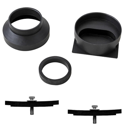 Melko drainage channel B125, 1 meter, cast iron grate - suitable for DN75 and including adapter for DN110