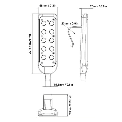 IP66 Power Recliner Controller Remote Control Replacement, Lift Chair Hand Control, 8-pin Lift Bed Control, Electric PVC Lift Chair Hand Control, Lift Chair Remote Control for Manual Hand Control