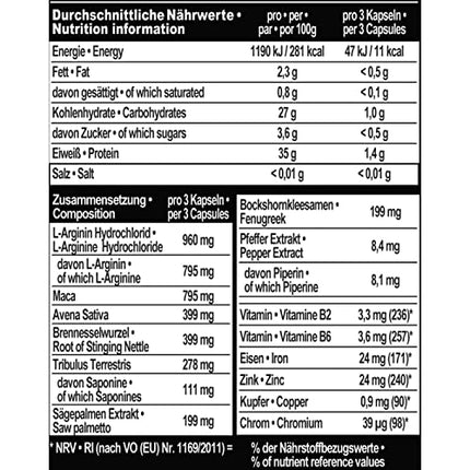 IronMaxx Teston Muscle Blaster - 180 Capsules | with L-Arginine | High-dose muscle support | Supports blood flow and oxygen supply to the muscles