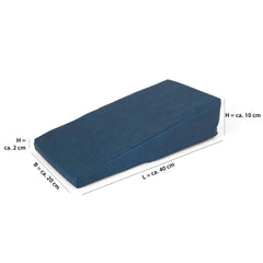 AFH Hand Positioning Wedge Quality | approx. 40 x 20 x 2-10 cm | high-quality artificial leather cover (blue-turquoise)