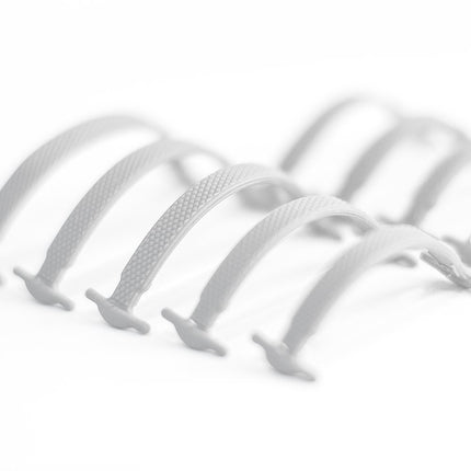 RJ-Sport (20 Schnürrlie's Elastic Silicone Shoelaces Flat for Children and Adults - Perfect Loopless Shoelace Replacement (White)