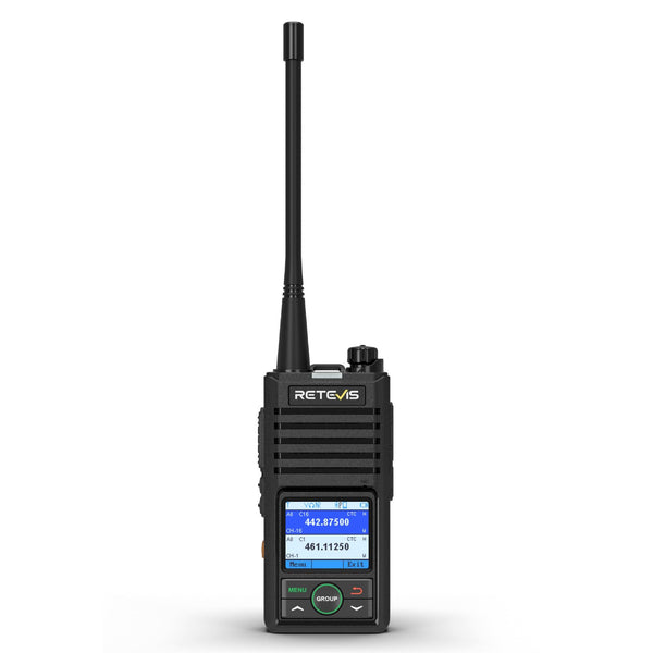 Retevis RB658 Walkie Talkies, Professional 2-Way Radio, APP Setting, Intelligent Noise Reduction, Alarm, 1800mAh Rechargeable Two-Way Radios for Adults, Motorcycle (1 Pack, Black)