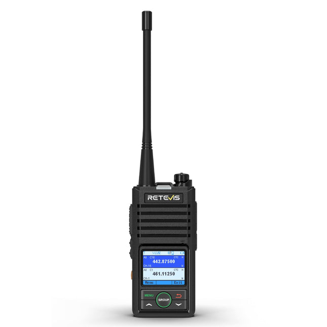 Retevis RB658 Walkie Talkies, Professional 2-Way Radio, APP Setting, Intelligent Noise Reduction, Alarm, 1800mAh Rechargeable Two-Way Radios for Adults, Motorcycle (1 Pack, Black)