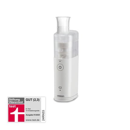 OMRON MicroAir U100 inhaler "GOOD" Stiftung Warentest 12/24, silent inhaler for home and on the go - For the treatment of respiratory diseases in adults and children
