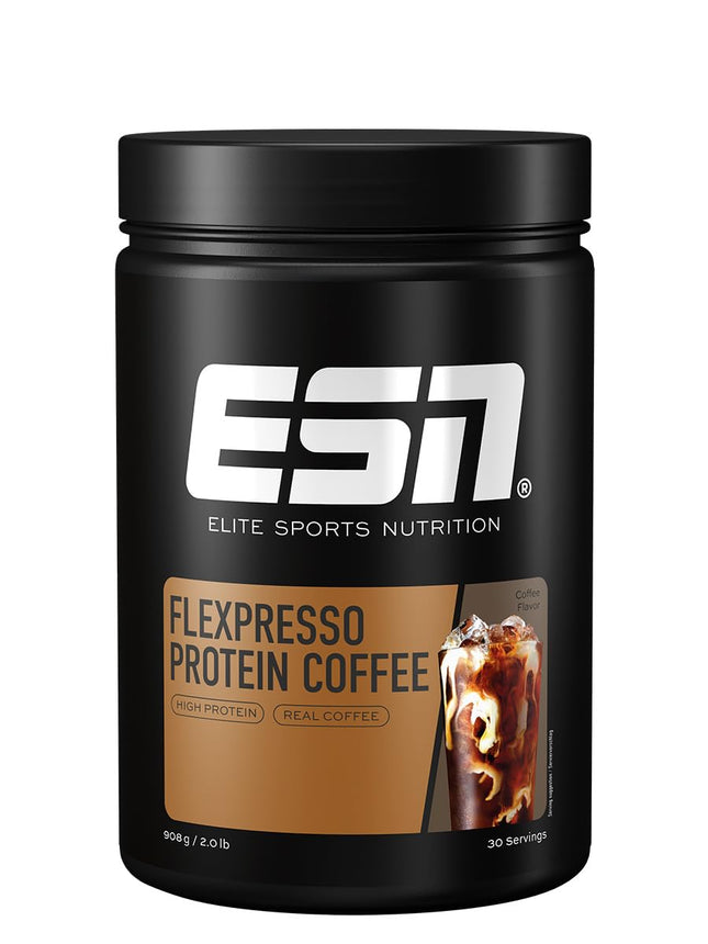 ESN Flexpresso Protein Coffee, Coffee, 908 g, Creamy protein coffee with up to 22 g of protein per serving - made in Germany (packaging may vary)