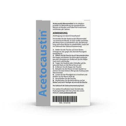 Acetocaustin Solution | Wart Remedy | Pain-Free | Children 4 Years and Over | Wart Treatment for Hands and Feet | 2ml Wart Remover | Wart Removal