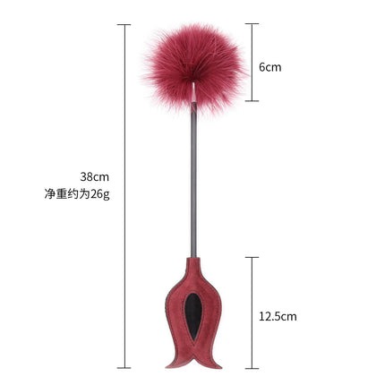Vielretude Red Feather Feather Clitoris Flogger Whip Erotic Paddle Bondage Fetish Extreme Sex Toy Whip Flogger