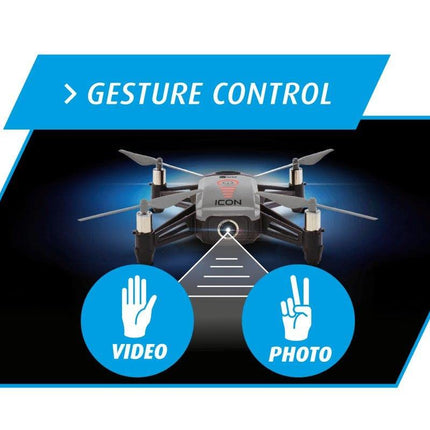 Revell Control Camera Quadrocopter ICON I 2 control options I Optical Flow Technology I Face recognition I Gesture control I HD camera I 10 minutes flight time I Suitable for indoor and outdoor use